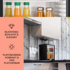 MKS-12 Minibar 24 Liter Klasse E Schwarz Glas 0dB 9 MKS-12 Minibar 24 Liter Klasse E Schwarz Glas 0dB -Küche Zu Hause 10005439 DE 0003 usp