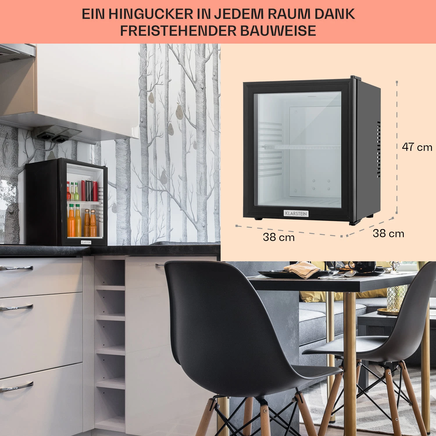 MKS-12 Minibar 24 Liter Klasse E Schwarz Glas 0dB 6 MKS-12 Minibar 24 Liter Klasse E Schwarz Glas 0dB – Bild 6