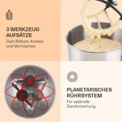 Bella Küchenmaschine 2000 W / 2,7 PS 5 Ltr Edelstahl BPA-frei -Küche Zu Hause 10008232 de 0004 logo