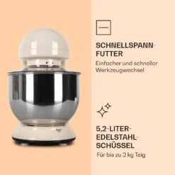 Bella Küchenmaschine 2000 W / 2,7 PS 5 Ltr Edelstahl BPA-frei -Küche Zu Hause 10008232 de 0005 logo