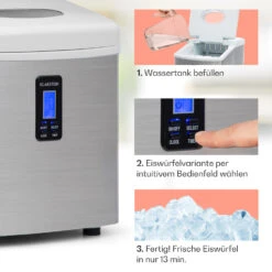 Mr. Silver-Frost Eismaschine 150W Edelstahl Weiß 15kg 10 Mr. Silver-Frost Eismaschine 150W Edelstahl Weiß 15kg -Küche Zu Hause 10020110 de 0004 usp