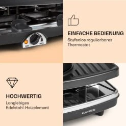 Entrecote 2-in-1 Raclettegrill & Fondue Naturstein 1100W 8 Personen -Küche Zu Hause 10022268 de 0004 logo