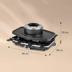 Entrecote 2-in-1 Raclettegrill & Fondue Naturstein 1100W 8 Personen -Küche Zu Hause 10022268 yy 0006 logo
