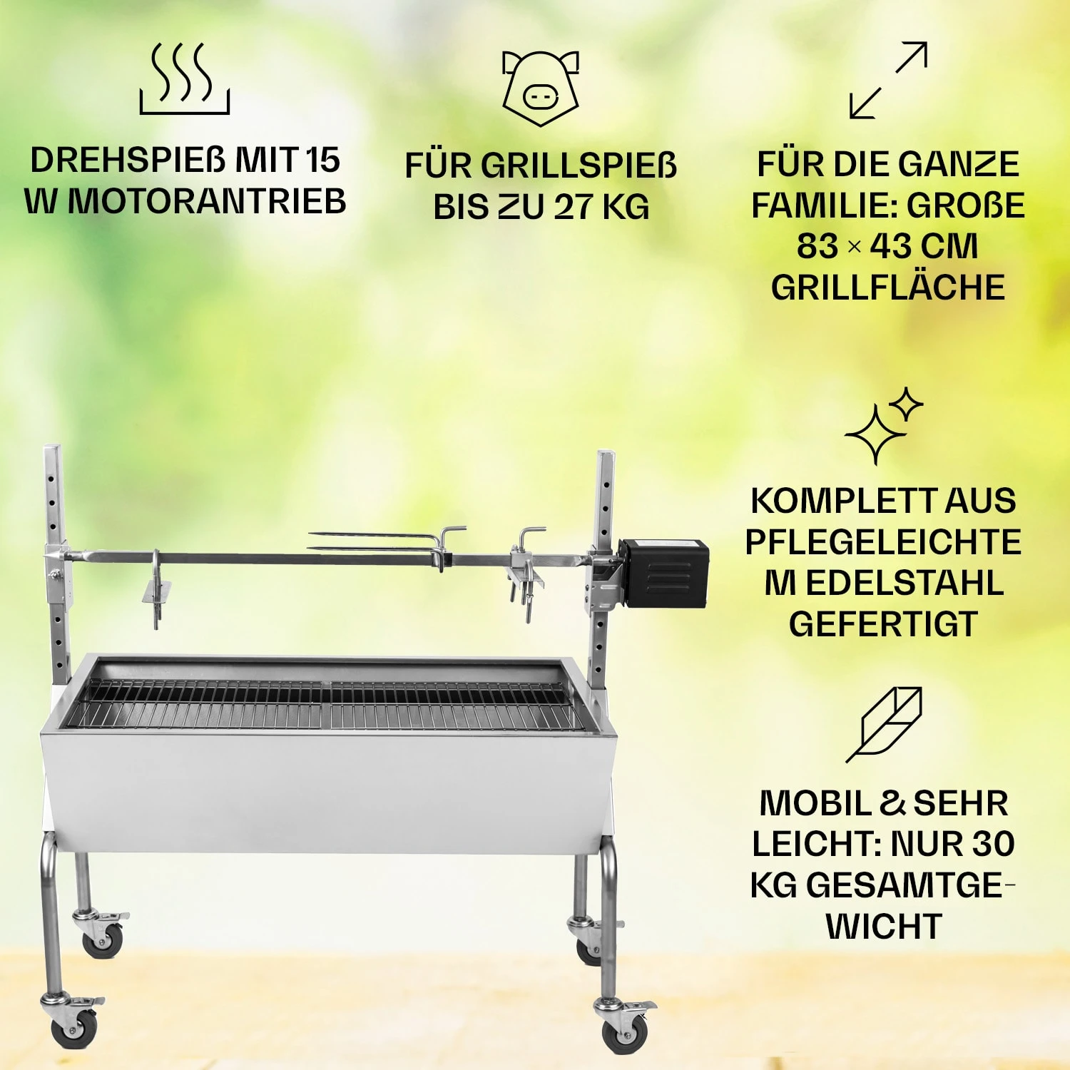 Sauenland Spanferkelgrill Mit Elektromotor Drehspieß 2 Sauenland Spanferkelgrill Mit Elektromotor Drehspieß – Bild 2