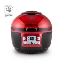 VitAir Turbo Heißluftfritteuse Rot-schwarz 1400W Grillen Backen 9l -Küche Zu Hause 10028289 yy 0004 logo Klarstein VitAir Heissluftfritteuse V2 rot schwarz