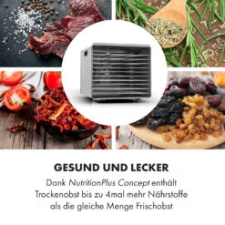 Fruit Jerky Steel 10 Dörrautomat 10 Etagen 1000 W Fläche: 1,5 M² Timer -Küche Zu Hause 10028437 de 0005 logo
