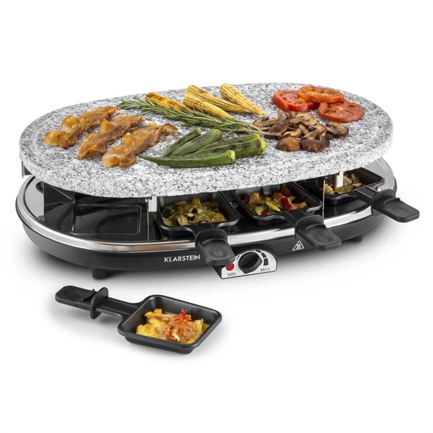 All-U-Can-Grill Raclette 4-in-1 Pancake Crêpes Steinplatte 8 Personen 2 All-U-Can-Grill Raclette 4-in-1 Pancake Crêpes Steinplatte 8 Personen – Bild 2