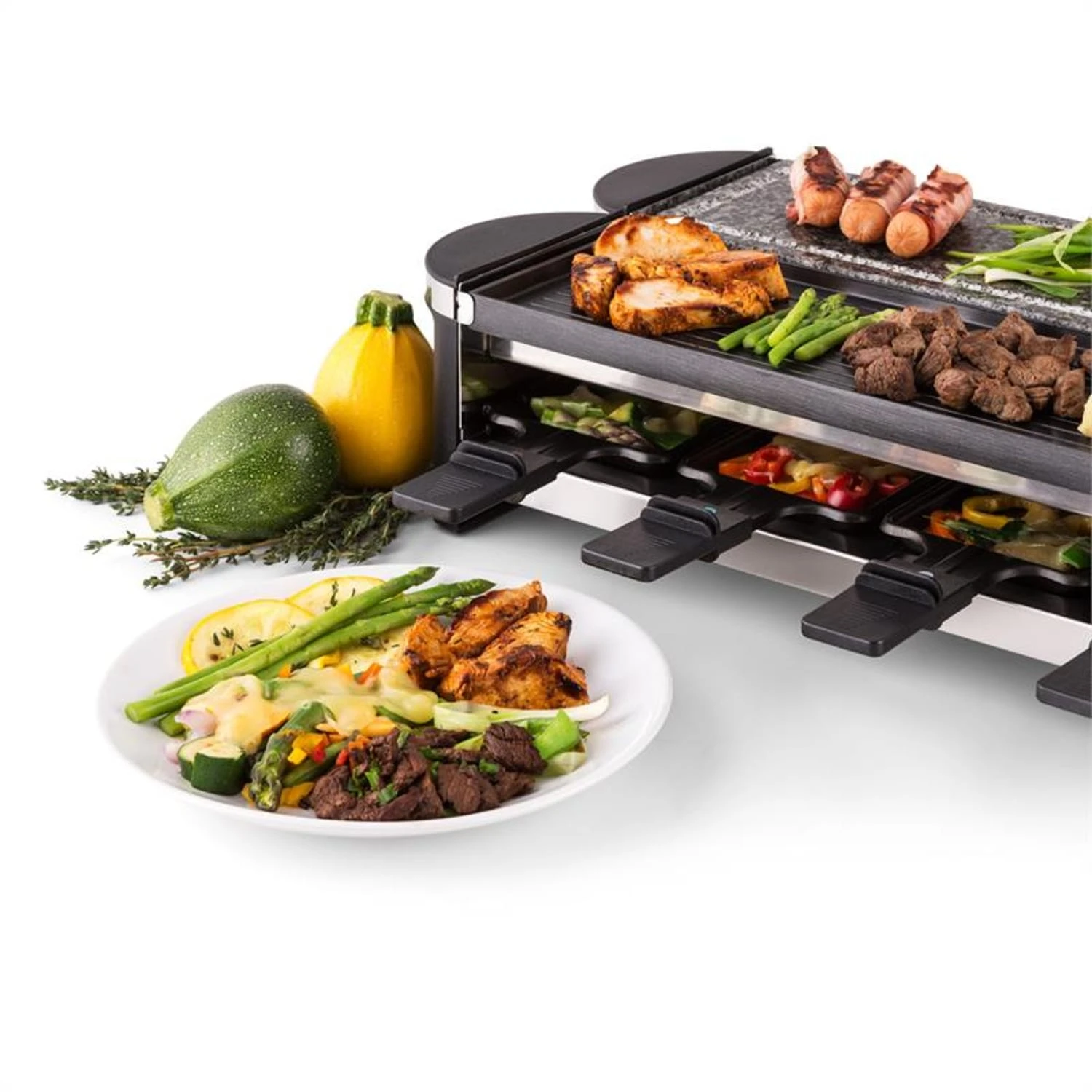 Tenderloin 50/50 Raclette-Grill 1200W 8 Personen Naturstein & Grill 5 Tenderloin 50/50 Raclette-Grill 1200W 8 Personen Naturstein & Grill – Bild 5