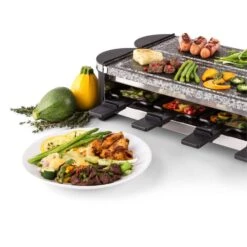 Tenderloin 100 Raclette-Grill 1200 W (2x600W) 8 Personen 2x Naturstein -Küche Zu Hause 10028579 yy 0006 logo 06 Klarstein Tenderloin Raclette Grill