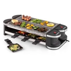 Tenderloin 100 Raclette-Grill 1200 W (2x600W) 8 Personen 2x Naturstein -Küche Zu Hause 10028579 yy 0007 logo 07 Klarstein Tenderloin Raclette Grill