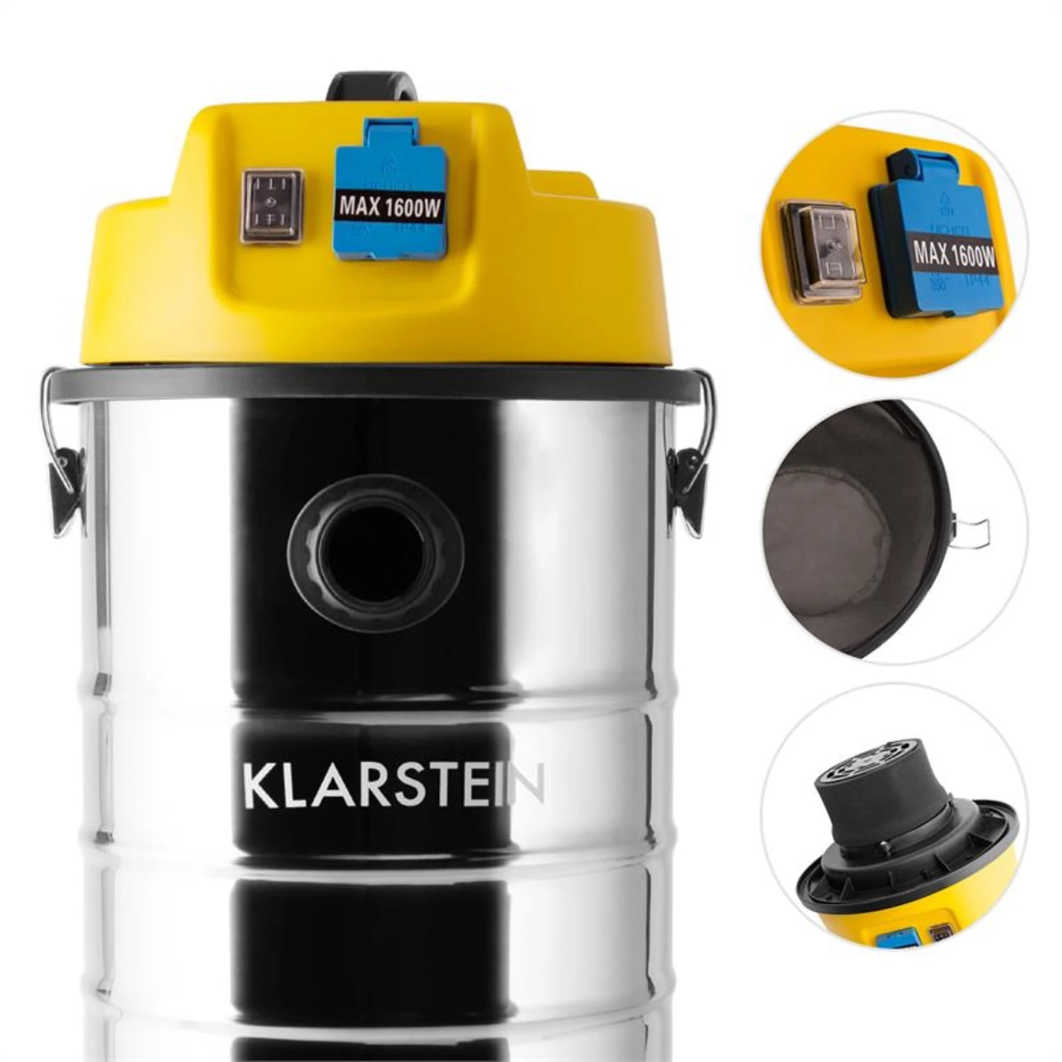 Reinraum Nass-Trocken-Sauger Industriesauger 1800W 30l Steckdose 2 Reinraum Nass-Trocken-Sauger Industriesauger 1800W 30l Steckdose – Bild 2