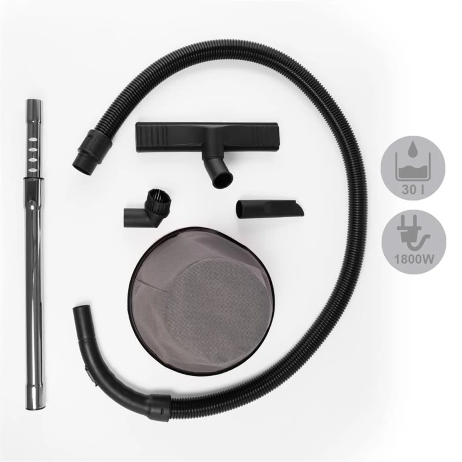 Reinraum Nass-Trocken-Sauger Industriesauger 1800W 30l Steckdose 4 Reinraum Nass-Trocken-Sauger Industriesauger 1800W 30l Steckdose – Bild 4