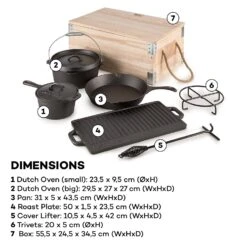 Hotrod Masterplan Dutch Oven Set 7-teilig BBQ Topfset Gusseisen -Küche Zu Hause 10029164 yy 0008 logo