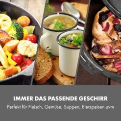 Hotrod 45 Dutch Oven BBQ-Topf 4,5 Qt / 4 Liter Gusseisen Schwarz -Küche Zu Hause 10029165 de 0003 logo