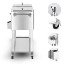 Springbreak 2000 Getränkewagen Terrassenkühlwagen 80l Edelstahl -Küche Zu Hause 10029647 yy 0003 logo