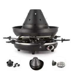 Taste Volcano Tartarengrill Raclettegrill 1500 W 6 Personen Schwarz 10 Taste Volcano Tartarengrill Raclettegrill 1500 W 6 Personen Schwarz -Küche Zu Hause 10030307 yy 0006 detail Klarstein Tataren Grill Raclette Grill