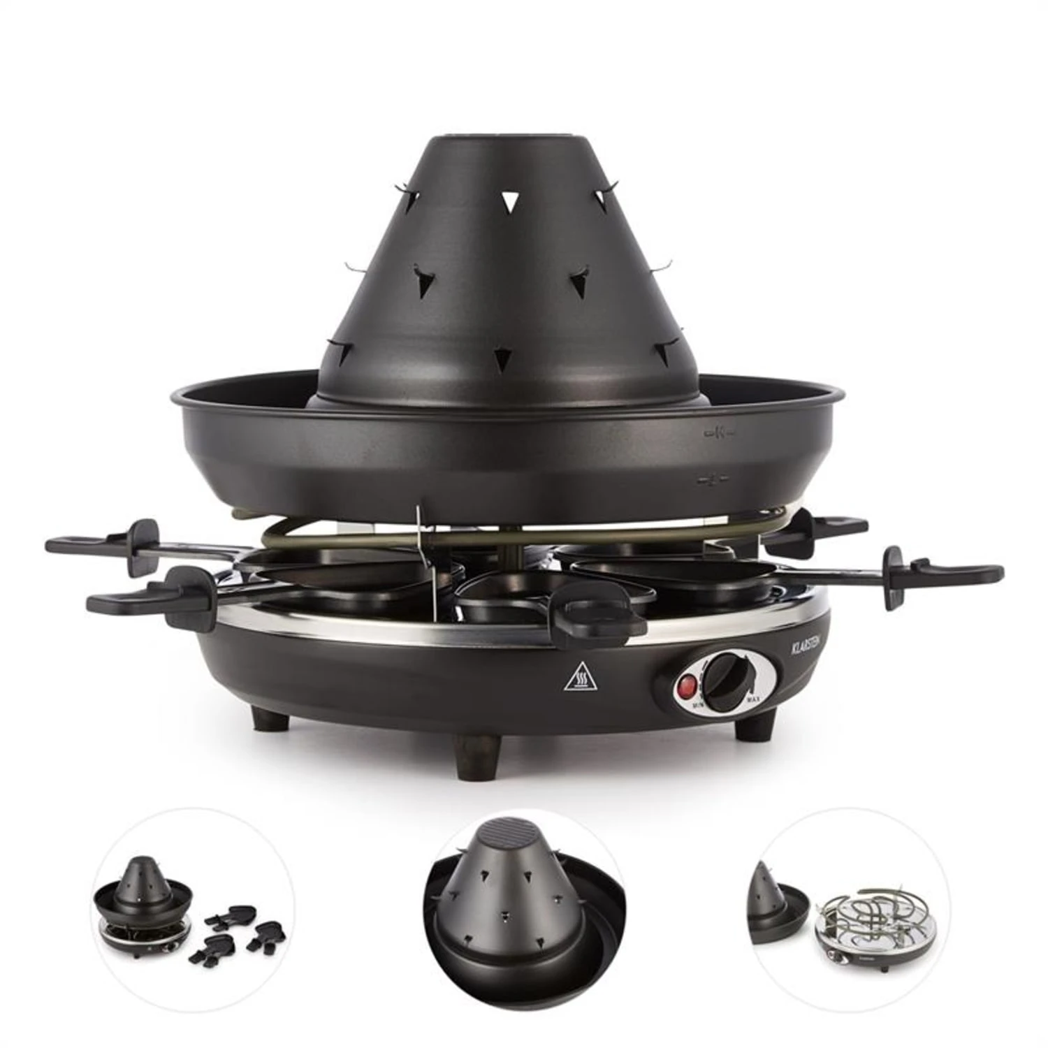 Taste Volcano Tartarengrill Raclettegrill 1500 W 6 Personen Schwarz 5 Taste Volcano Tartarengrill Raclettegrill 1500 W 6 Personen Schwarz – Bild 5