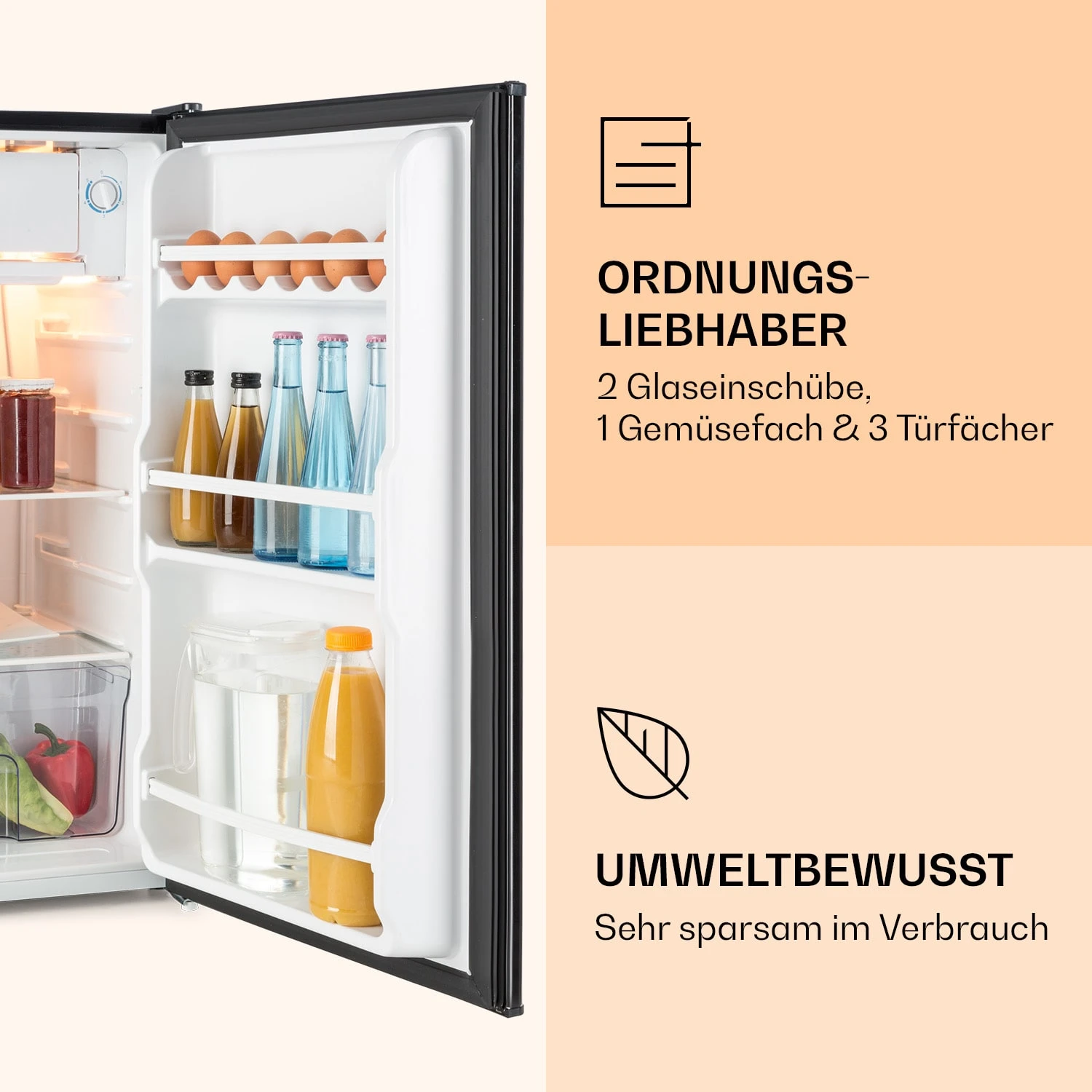 Alleinversorger Kühlschrank 91 Liter 2 Ebenen Thermostat Eisfach 4 Alleinversorger Kühlschrank 91 Liter 2 Ebenen Thermostat Eisfach – Bild 4