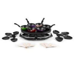 Woklette Tischgrill Raclette Wokset 1200 W 8 Personen Antihaft 8 Woklette Tischgrill Raclette Wokset 1200 W 8 Personen Antihaft -Küche Zu Hause 10030539 yy 0004 detail oneConcept Woklette Tischgrill Raclette Wok 1200W