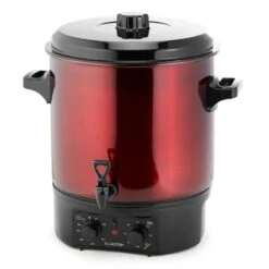 Biggie Einkochautomat Edelstahl 27 Liter 2000W Timer Rot -Küche Zu Hause 10030585 yy 0004 front Klarstein Biggie Einkochautomat 27 Liter rot