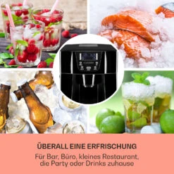 Ice Volcano 2G Eismaschine LED 12kg Je 24h 2l 6-12min Schwarz -Küche Zu Hause 10030844 DE 0003 usp