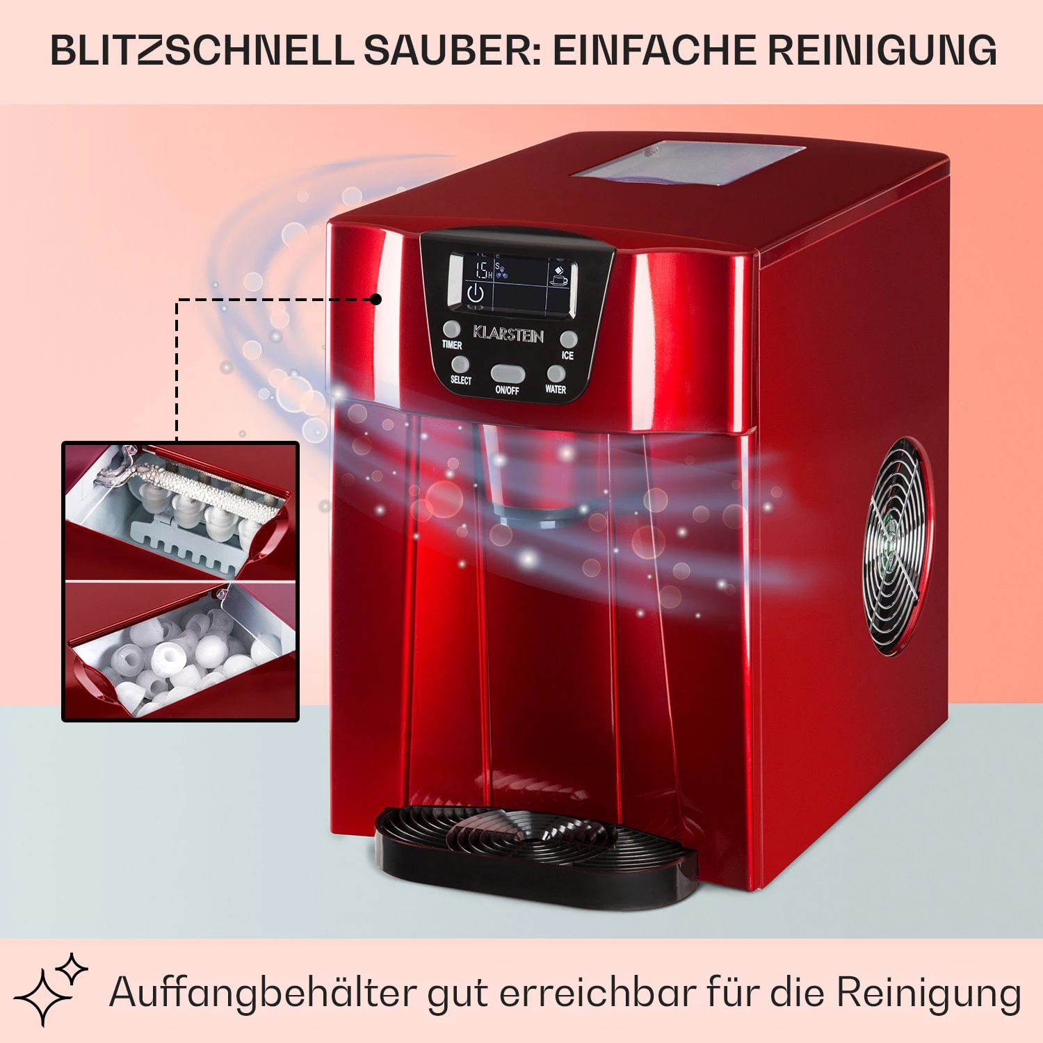 Ice Volcano 2G Eismaschine LED 12kg Je 24h 2l 6-12min Rot 5 Ice Volcano 2G Eismaschine LED 12kg Je 24h 2l 6-12min Rot – Bild 5