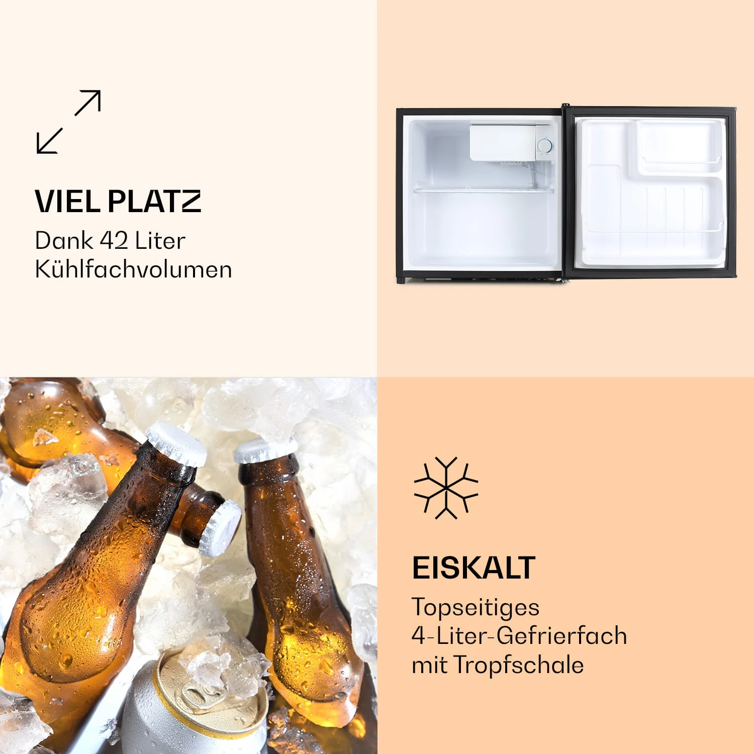 Spitzbergen Aca Kühlschrank 46 Liter 4-Liter-Gefrierfach 1 Boden 2 Spitzbergen Aca Kühlschrank 46 Liter 4-Liter-Gefrierfach 1 Boden – Bild 2