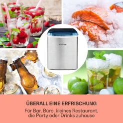 On-The-Rocks Eismaschine LED | 12kg Je 24h | 2.1l | Edelstahl Schwarz -Küche Zu Hause 10031372 de 0003 usp