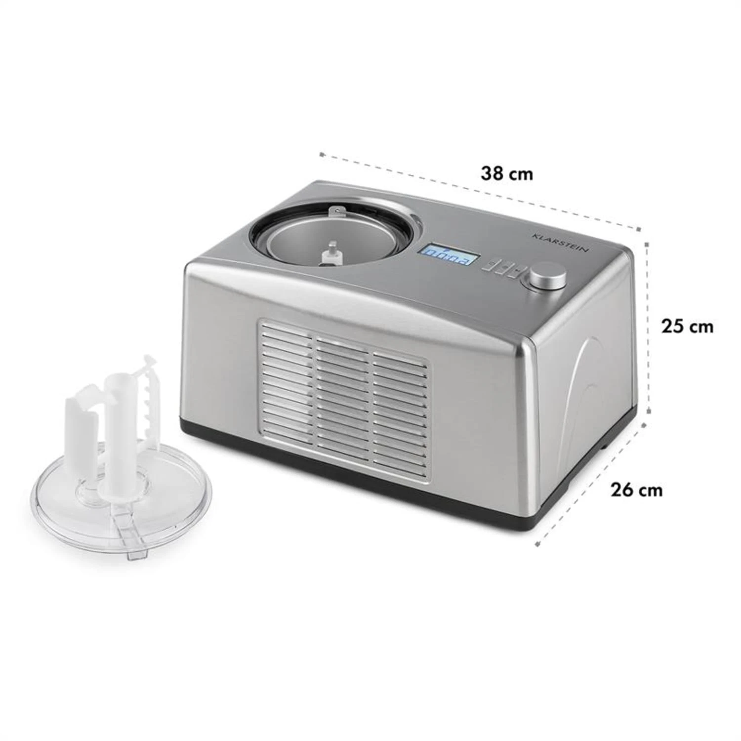 Yo & Yummy 2-in-1 Eiscremebereiter & Yoghurt Maker 150W 1,5l Edelstahl 6 Yo & Yummy 2-in-1 Eiscremebereiter & Yoghurt Maker 150W 1,5l Edelstahl – Bild 6