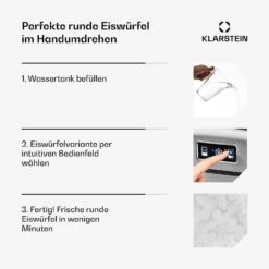 Metropolitan Eiswürfelmaschine 12kg/24h Digitales Display -Küche Zu Hause 10031881 de 0004 usp