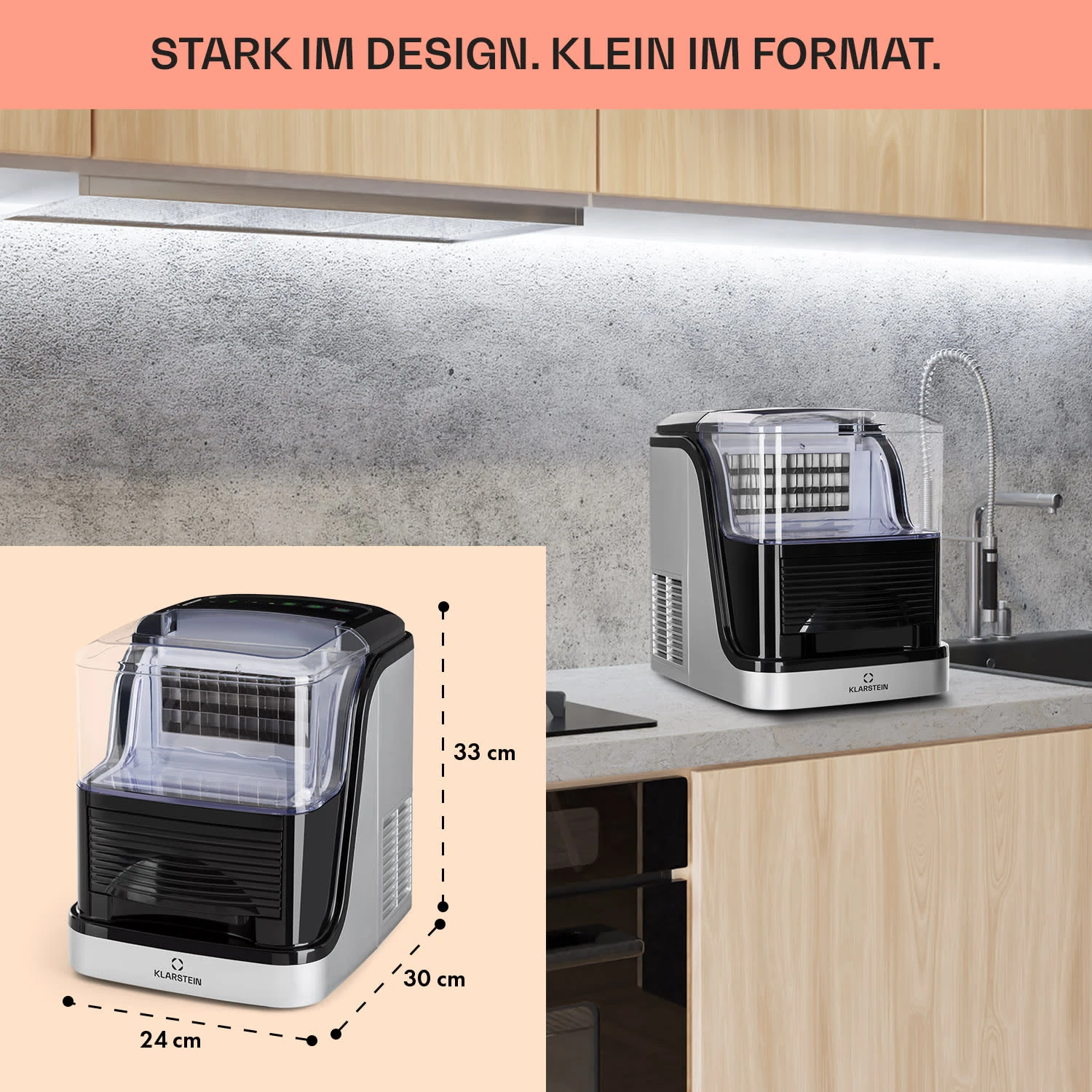 Kristall Eiswürfelmaschine Kristalleis 2 Größen 2,5l Wassertank 6 Kristall Eiswürfelmaschine Kristalleis 2 Größen 2,5l Wassertank – Bild 6