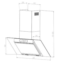 Balzac 60 Dunstabzugshaube 60 Cm 210W 610m³/h LED Touch Edelstahl Glas -Küche Zu Hause 10031902 yy 0008 logo Klarstein Balzac 60 Dunstabzugshaube Edelstahl