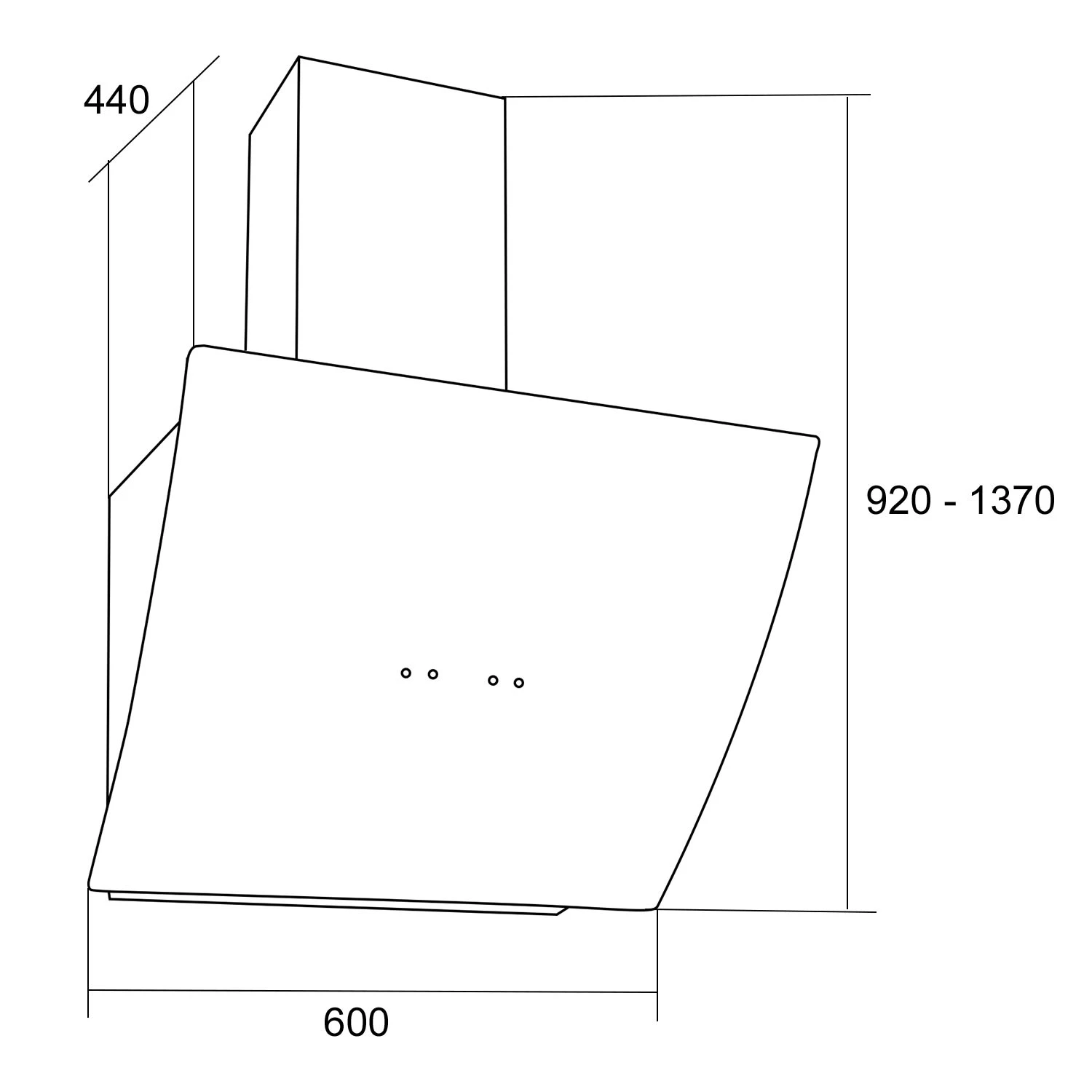 Annabelle 60 Dunstabzugshaube Glas 595 M³/h Touch-Armatur Schwarz 8 Annabelle 60 Dunstabzugshaube Glas 595 M³/h Touch-Armatur Schwarz – Bild 8