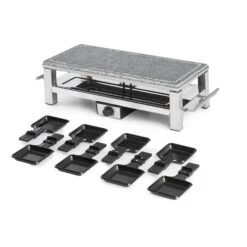 Schmelzlette Raclette 1500W Naturstein-Platte Edelstahlgehäuse 10 Schmelzlette Raclette 1500W Naturstein-Platte Edelstahlgehäuse -Küche Zu Hause 10032028 yy 0004 detail Klarstein Schmelzlette Raclette 1500W Edelstahl
