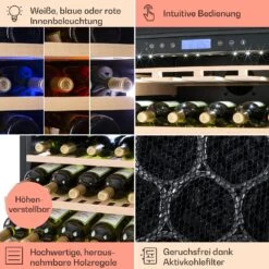 Vinovilla Grande 165 Built-in Uno Weinkühlschrank 425l 165Fl. Glastür -Küche Zu Hause 10032033 de 0005 usp