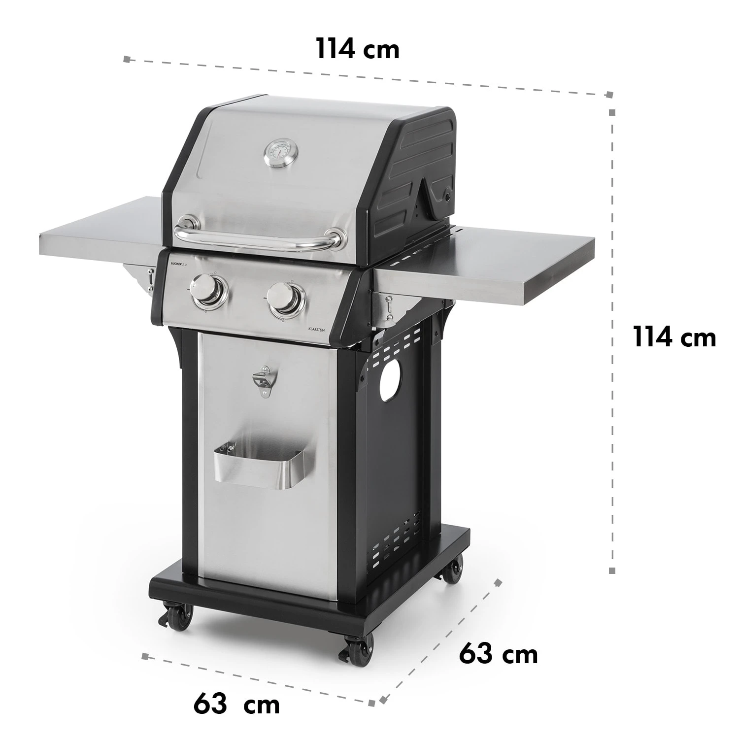 Lucifer 2.0-T Gasgrill 2 X 3,5 KW Brenner 45x44cm Grill Edelstahl 10 Lucifer 2.0-T Gasgrill 2 X 3,5 KW Brenner 45x44cm Grill Edelstahl – Bild 10