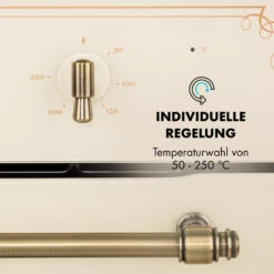 Victoria Einbaubackofen Retro-Design 9 Funktionen 50-250°C Elfenbein 14 Victoria Einbaubackofen Retro-Design 9 Funktionen 50-250°C Elfenbein -Küche Zu Hause 10032485 de 0005 logo
