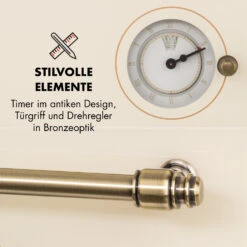 Victoria Einbaubackofen Retro-Design 9 Funktionen 50-250°C Elfenbein 15 Victoria Einbaubackofen Retro-Design 9 Funktionen 50-250°C Elfenbein -Küche Zu Hause 10032485 de 0006 logo