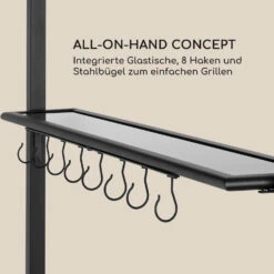 Steakhouse Grilldach 220x215x140cm PE 180 G/m² Flammhemmend Stahl Grau -Küche Zu Hause 10032523 de 0004 logo