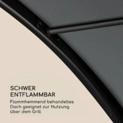 Steakhouse Grilldach 220x215x140cm PE 180 G/m² Flammhemmend Stahl Grau -Küche Zu Hause 10032523 de 0009 logo