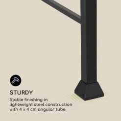 Steakhouse Grilldach 220x215x140cm PE 180 G/m² Flammhemmend Stahl Grau -Küche Zu Hause 10032523 uk 0010 logo