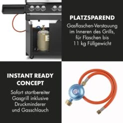 Highgrade 4 IB Gasgrill 6 Brenner 19,8 KW 71x46cm Grill Edelstahl -Küche Zu Hause 10032580 de 0008 logo
