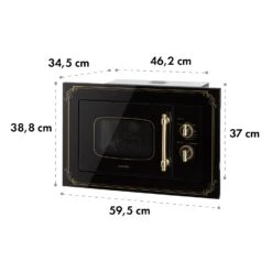 Victoria 20 Einbau-Mikrowelle, 20 L, 800 W, Grill: 1000 W, Schwarz 19 Victoria 20 Einbau-Mikrowelle, 20 L, 800 W, Grill: 1000 W, Schwarz -Küche Zu Hause 10032591 yy 0010 logo