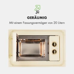 Victoria 20 Einbau-Mikrowelle, 20 L, 800 W, Grill: 1000 W, Elfenbein -Küche Zu Hause 10032592 de 0007 logo