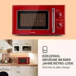 Caroline Mikrowellen-Grill 20 Ltr 700 W / 1000 W Ø 25,5cm Retro -Küche Zu Hause 10032640 de 0005 logo