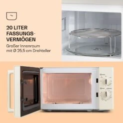 Caroline Mikrowellen-Grill 20 Ltr 700 W / 1000 W Ø 25,5cm Retro -Küche Zu Hause 10032641 de 0003 logo