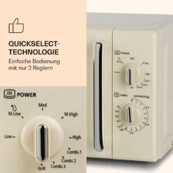 Caroline Mikrowellen-Grill 20 Ltr 700 W / 1000 W Ø 25,5cm Retro -Küche Zu Hause 10032641 de 0004 logo