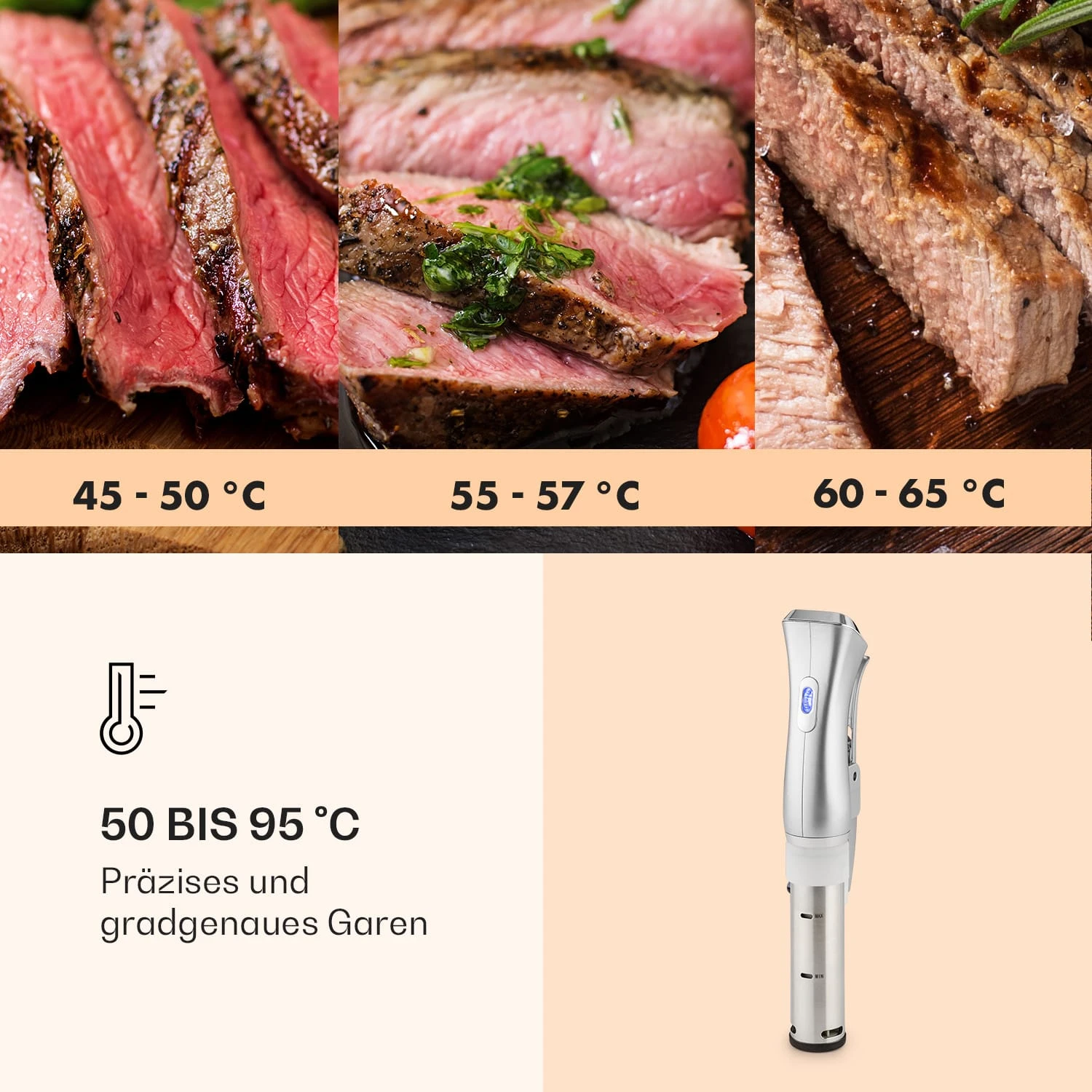 Quickstick Sous Vide Garer Thermostat: 50-95 °C Für 20 L Edelstahl 3 Quickstick Sous Vide Garer Thermostat: 50-95 °C Für 20 L Edelstahl – Bild 3