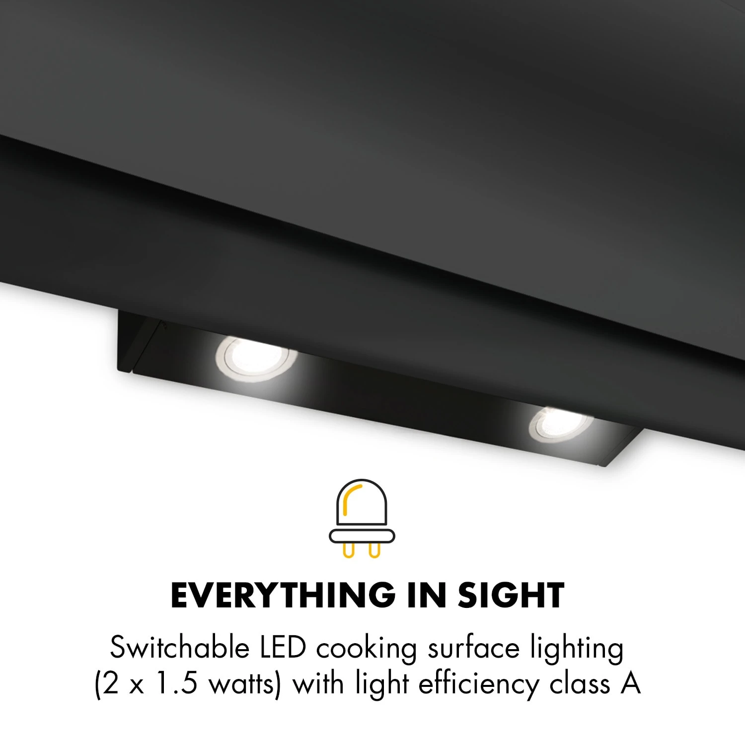 Aurica 90 Dunstabzugshaube, 90 Cm, Wandanbau, 165 W, Schwarz 7 Aurica 90 Dunstabzugshaube, 90 Cm, Wandanbau, 165 W, Schwarz – Bild 7