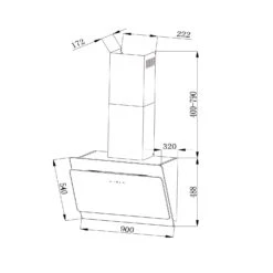 Aurica 90 Dunstabzugshaube, 90 Cm, Wandanbau, 165 W, Schwarz 18 Aurica 90 Dunstabzugshaube, 90 Cm, Wandanbau, 165 W, Schwarz -Küche Zu Hause 10032766 yy 0009 logo